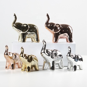 Adornos Decorativos Fengshui, Artículos para <span class=keywords><strong>el</strong></span> Hogar, Adornos de Animales de Cerámica Ecológicos, Adorno de <span class=keywords><strong>Zorro</strong></span> de Porcelana Blanca Dorada, Regalo Original - Product Image 5
