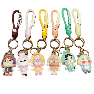 Funny Flocked Plush Keychains for Women and Men 5 Styles Bag Pendant Jewelry Accessories