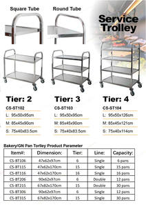 6 Layer Stainless Steel Cooling <b>Rack</b> Trolley Kitchen GN Pan <b>Utility</b> Food Pan Trolley Cart - Product Image 4