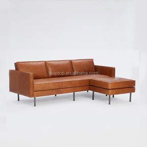 Modern Popular Living Room Sectional Sofa Villa Home <strong>Brown</strong> Leather Sofa - Product Image 5
