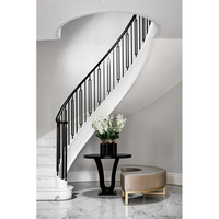 Blh-8 Garde-corps en fer forgé au design moderne, Projets de garde-corps en tubes de fer, Garde-corps d'escalier en fer noir pour maison et villa