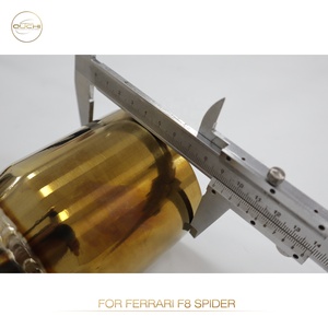 Catback de escape de aleación de titanio Ouchi para <span class=keywords><strong>Ferrari</strong></span> F8 Spider F142MFL 2019 + 3,9 T <span class=keywords><strong>V8</strong></span> sin válvula de silenciador piezas de rendimiento automático - Product Image 6