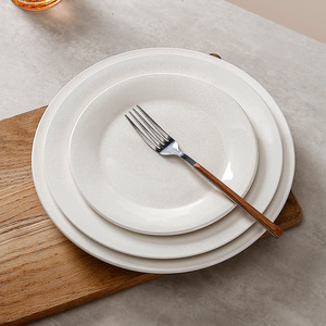 จานพอร์ซเลนทรงแบนสีขาวบริสุทธิ์สำหรับโรงแรม งานเลี้ยงสเต็ก - Product Image 4