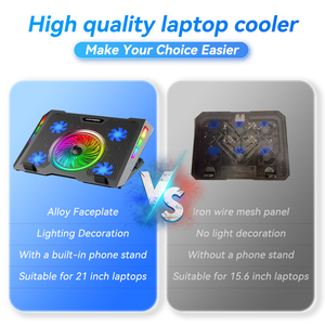 <span class=keywords><strong>Refroidisseur</strong></span> d'ordinateur <span class=keywords><strong>portable</strong></span> de jeu RGB coloré avec support pour téléphone Ice Coorel Produit promotionnel - Product Image 3