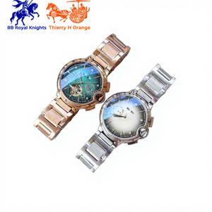 สำหรับนาฬิกาแบรนด์หรูสำหรับผู้หญิง ระบบควอตซ์ โรนด้า แซฟไฟร์ คริสตัล ประดับเพชร สายสแตนเลสสตีล ปฏิทินคู่ ฝรั่งเศส - Product Image 1