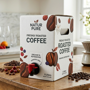 BIB <b>Bag</b> in Box With Coffee Tap Valve Dispenser 1L 2L 3L 5L for Cold Brew Tea Wine Beer Cocktail Beverage Drink Liquid Packaging - Product Image 1