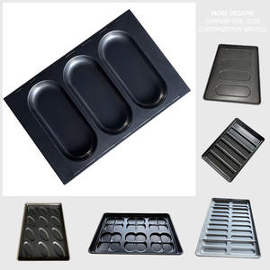 <span class=keywords><strong>Molde</strong></span> <span class=keywords><strong>para</strong></span> hornear <span class=keywords><strong>de</strong></span> acero aluminizado antiadherente <span class=keywords><strong>de</strong></span> grado comercial, con 3 cavidades, ovalado, <span class=keywords><strong>para</strong></span> pan, panecillos y bollos - Product Image 6