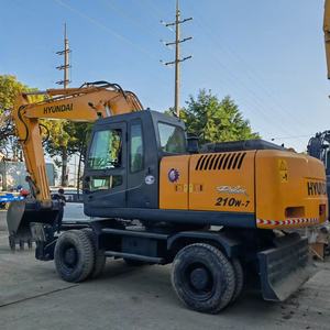 Excavadora de ruedas Hyundai usada de gran oferta, buen estado, precio barato, incluye Motor, caja de cambios, bomba de engranajes, cojinete PLC - Product Image 1