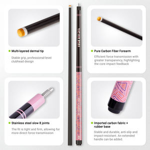 ไม้คิวสนุกเกอร์เทคโนโลยีล้ำสมัยลดราคาพิเศษ |   ไม้คิวบิลเลียดแบบจั๊มเบรกที่มีความแม่นยำสูง พร้อมแกนคาร์บอนบริสุทธิ์และลายฝัง 3 มิติ ลดการสะท้อนของแรงกระแทก - Product Image 2