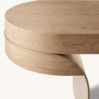 Bureau RH Elodi, table d'ordinateur moderne, design unique avec pieds courbes, surface en bois massif écologique, style minimaliste pour la maison et le bureau