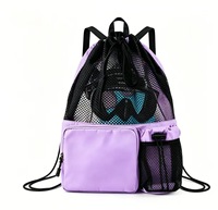 Sac à cordon unisexe personnalisé à fond souple pour le sport, la natation, la plage, la gym, les activités de plein air, sac à dos imperméable en nylon et polyester