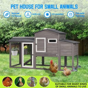 <strong>Chicken</strong> <strong>Coop</strong> Backyard Hen House Wooden Tractor Poultry House for Indoor Outdoor with <strong>Chicken</strong> Nesting Box <strong>Wheels</strong>, Waterproof Ro
