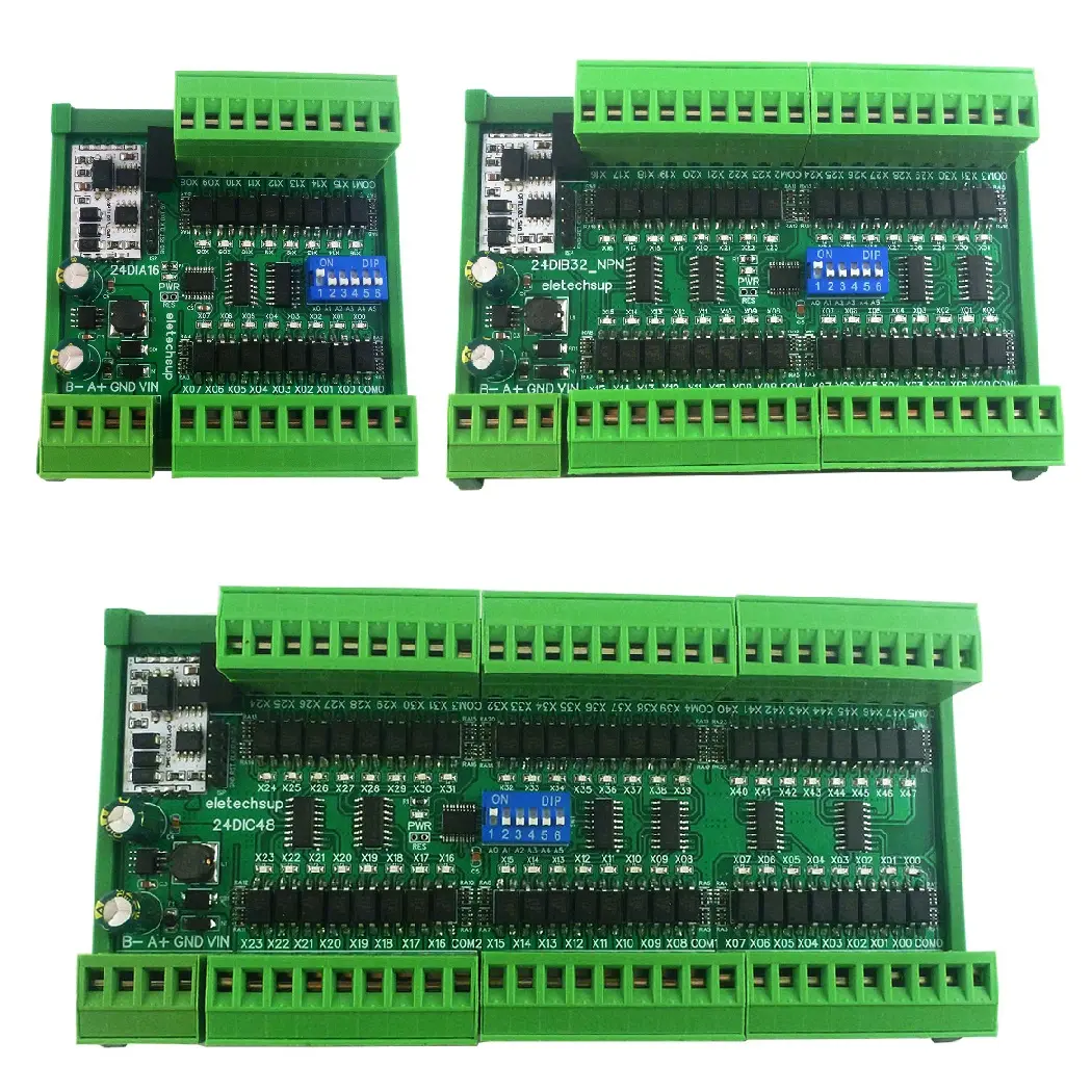 16/32/48CH NPN/PNP光絶縁入力スイッチングデジタルコレクターボードRS485ModbusRTUモジュールDC12V 24V