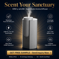 Diffuseur d'aromathérapie pour voiture, rechargeable par USB, portable, sans eau, avec parfum pour la maison, le bureau, OEM