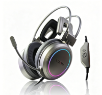 LDON 610 Headset Gaming Berkabel Lampu RGB AAC IPX-5 Mikrofon Suara Sekitar Latensi Rendah Tahan Air Suara Stereo Ponsel
