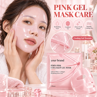 Masque en gel coréen hydratant et raffermissant au collagène rose PDRN ADN de saumon pour la nuit, soin visage éclatant, marque privée