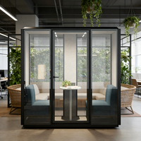 Cabine téléphonique modulaire insonorisée avec verre acoustique pour bureau à domicile, idéale pour les immeubles de bureaux et les hôpitaux