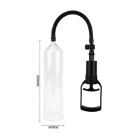 Pompe à vide pour homme : Bulbe à presser, Cylindre transparent, Entrée souple, Libération rapide de la pression, Tube détachable et facile à nettoyer.