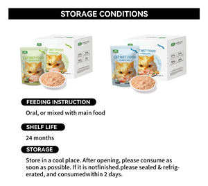 Laughing Pet 80g Paquete de comida húmeda Gatos adultos Pollo recién hervido Arroz Grapa Pescado <span class=keywords><strong>Dieta</strong></span> a base de carne Bolsa para gatitos de engorde - Product Image 6
