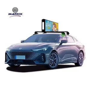 لوحة إشارات وإعلانات ذات جانبين للسيارات بمصابيح LED بصرية بتقنية الجيل الثالث / الجيل الرابع مع منفذ USB وشاشة واي فاي