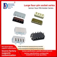 Connecteur femelle Molex IDE 4 broches, pas de 5,08 mm, connecteur de type alimentation à broches solides, blanc/noir/beige pour