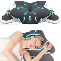 Oreiller en mousse à mémoire de forme en forme de papillon, soutien cervical zéro pression, noyau d'oreiller personnalisable
