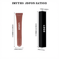 Gloss liquide hydratant végétalien longue durée sans logo personnalisé, enrichi en multivitamines E et huile de jojoba, formule anti-adhésive pour tous types de peaux