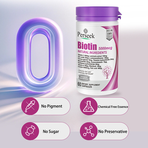 Etiqueta privada Raw <span class=keywords><strong>Vitamin</strong></span> <span class=keywords><strong>a</strong></span> Biotina Suplemento para el crecimiento del cabello 5000mcg Cápsulas para uso en adultos - Product Image 4