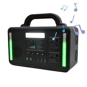 Station d'alimentation portable 220V 300W, panneau solaire MPPT, batterie LiFePO4, adaptateur secteur pour voiture, charge sans fil, haut-parleur Bluetooth pour le camping - Product Image 2