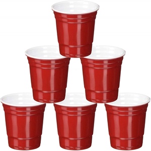 Reusable Mini 2oz Red Shot Drinking Games Beer Pong Cups Plastic Party Shot Glasses Cups