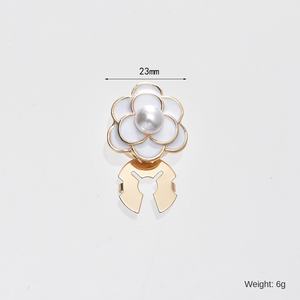 Cravatte Bolo Eleganti in Stile Coreano con Cristalli Bianchi Perla e Camelia, in Seta Leggera e Resistente alla Luce, Cravatte da Donna di Alta Qualità Versatili - Product Image 5