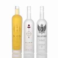 Offre Spéciale – Bouteille en Verre Clair de 750 ml et 1 L – Verre Flint Haute Transparence – Bouteille de Vodka et Whisky avec Bouchon Srown – Personnalisable