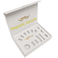 Boîtes cadeaux de luxe avec couvercle magnétique personnalisé pour ensemble de soins de la peau, texture de feuille d'estampage haut de gamme, étui cosmétique haut de gamme, emballage de peptides