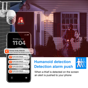 Cámaras de Seguridad Tuya Inalámbricas de 3MP con Energía Solar, Tarjeta SIM 4G, Visión Nocturna en Color, PIR, PTZ, Visión Exterior, CCTV, Cámara para el Hogar - Product Image 4