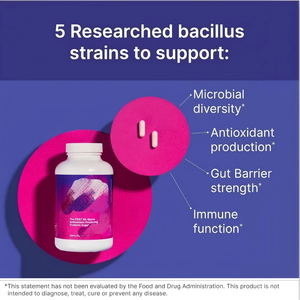 Cápsulas Mega Probióticas - Soporte Inmunológico Intestinal, Mezcla de CFU, 5 Esporas de Bacillus, 60 Cápsulas para Adultos, Salud Intestinal, Digestión, OEM - Product Image 6