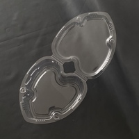 Hartvormige 500g capaciteit gerecycleerde PET geventileerde transparante wegwerp clamshell verpakking voor verse kersentomaten en aardbeien