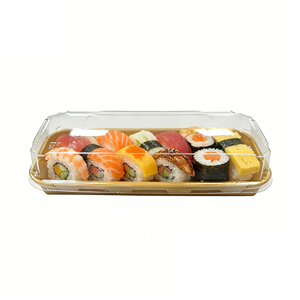 Boîte en papier kraft jetable transparente et portable pour pâtisserie, tiramisu, gâteau, sushi, emballage à <span class=keywords><strong>emporter</strong></span> pour la restauration - Product Image 1