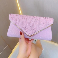 Pochette de soirée en strass dorés, sac à main plissé en cristal pour femme, idéal pour mariage et bal de promo