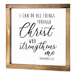Puedo hacer todas las cosas a través <span class=keywords><strong>de</strong></span> <span class=keywords><strong>Cristo</strong></span>, pared <span class=keywords><strong>de</strong></span> salón, puerta, decoración colgante, carteles, letrero <span class=keywords><strong>de</strong></span> madera personalizado, placa <span class=keywords><strong>de</strong></span> barbacoa personalizada - Product Image 1