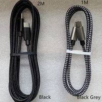 Kabel Data pengisian cepat tipe C, kabel Data pengisian cepat, USB C ke USB C, kepang nilon untuk ponsel