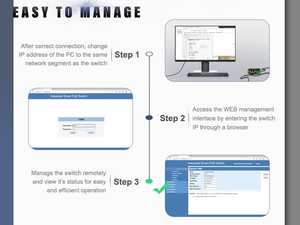 Switch Industriale PoE+ Gigabit a 4 Porte con 1 Uplink 120W 12-48VDC Gestione Web per Applicazioni di Rete in Ambienti Difficili - Product Image 4