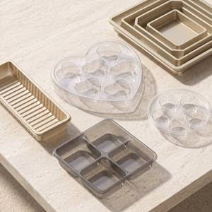 Bandeja de Plástico PET Transparente Premium Personalizada <span class=keywords><strong>para</strong></span> Envasado de Alimentos, Bandeja de Plástico de Grado Alimenticio <span class=keywords><strong>para</strong></span> Chocolate, Cosméticos, Electrónicos, OEM, ODM - Product Image 1