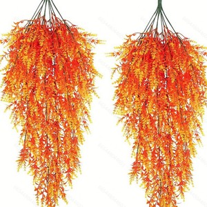 Nueva Decoración de Pared con Flores Artificiales de Lavanda, Guirnalda de Flores Falsas, Hojas Colgantes de Plástico - Product Image 2