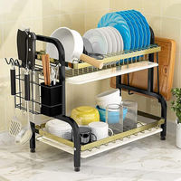 Le plus récent égouttoir à vaisselle supports pour cuisine comptoir drain cadre en métal égouttoir caddy