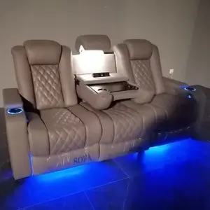 Canapé inclinable en cuir de luxe moderne, siège unique, pour Home cinéma Intelligent,