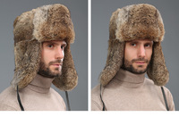 Cálido Fuzzy Fluffy Ski Ciclismo Ushanka Sombrero Gorra Caza Earflap Trooper Sombrero de invierno Felpa Ruso Ushanka Fur Trapper Hat