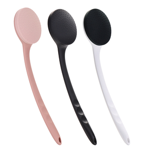 فرشاة LOHAS قابلة لإعادة الاستخدام بمقبض طويل من السيليكون الآمن للطعام، أداة تطبيق لوشن الجسم بدون خطوط للتشذيب الذاتي - Product Image 1