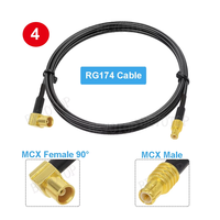MCX mâle à MCX mâle droit/angle droit câble en queue de cochon RG174 15cm/20cm/30cm/50cm pour carte Modem sans fil