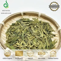 Thé Long Jing biologique certifié UE USDA, qualité A, feuilles en vrac Dragon Well, arôme châtaigne, pour le bien-être, vente en gros, OEM disponible
