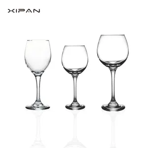 Various specification of fashionable luxury classic transparent goblet red wine glass drinking custom wine glass with logo glass